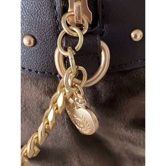 Juicy Couture The Key To Juicy Satchel Crossbody Chocolate Velvet Charm NEW - Picture 13 of 15
